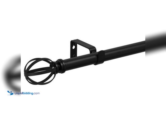 Lot 49-5446948 - Home Decorators Collection
36 in-72 in Adjustable 1 in Single Curtain Rod Kit in Matte Black with R...