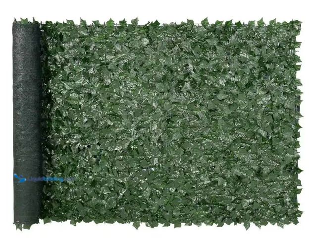 Lot 49-1515856 - SKYSHALO Privacy Ivy Fence, 59 x 118 in. Artificial Green Wall Screen, Ivy Fence with Mesh Cloth Bac...