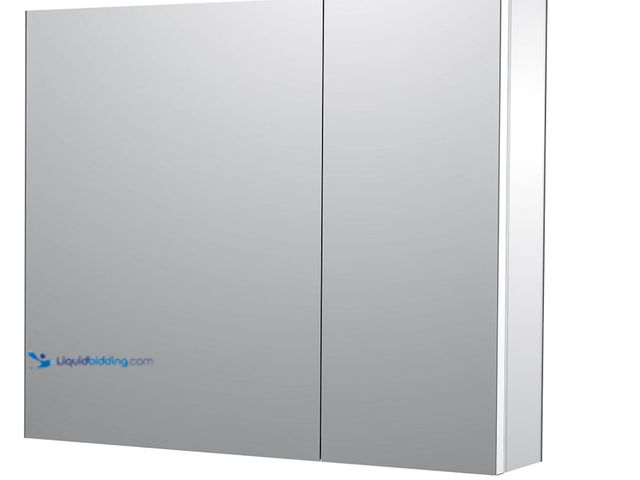 Lot 49-5580736 - Sunrosa Medicine Cabinet with Mirror, 2 Asymmetrical Doors, 36 x 31.5 in. B0CHM2N46F. Unused