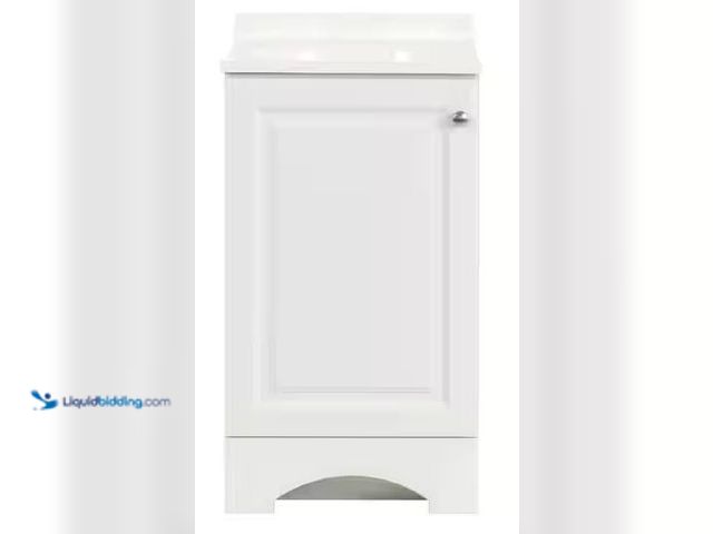 Lot 49-5478310 - Glacier Bay
19 in. Single Sink White Bath Vanity with White Cultured Marble Top (Assembled) Interne...