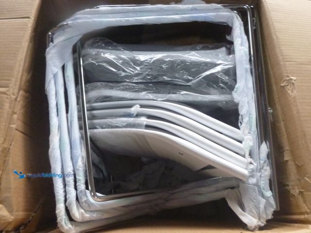 Lot 49-3466050 - 4 Pack Stacking Chairs 1102LB Capacity Home Office Guest Chair Set With Sled Base, Modern Reception ...