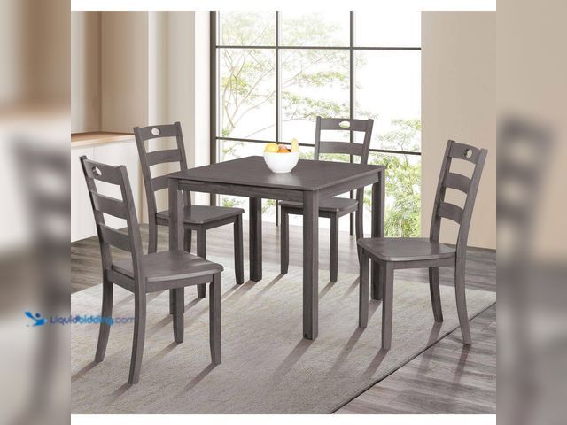 Lot 49-3562128 - Furniture of America
Bravo 5-Piece Square Gray Wood Top Dining Room Set. Model # IDF3419GY-T-5PK. U...