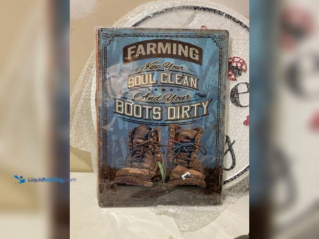 Lot 49-5467746 - Other NEW COLLECTIBLE METAL SIGN “FARMING KEEPS YOUR SOUL CLEAN” MEASURES APPROXIMATELY 12 INCH 16 I...
