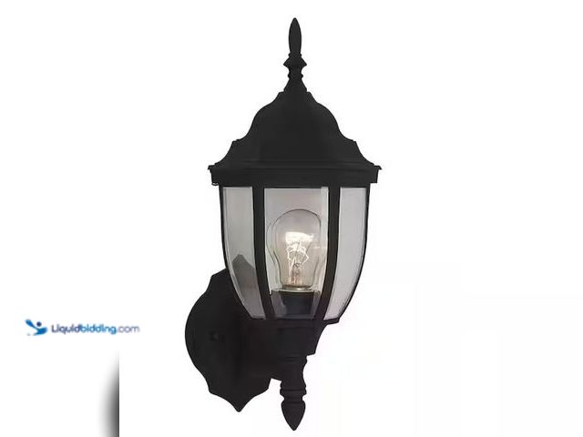 Lot 49-3637825 - Generation Lighting Bakersville 1-Light Small Black Outdoor Wall Lantern Sconce, Model # 88940-12, N...