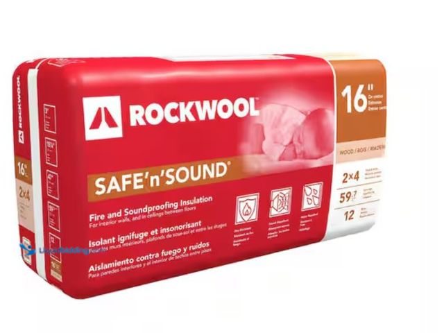 Lot 49-2020826 - ROCKWOOL Safe 'n' Sound 3 in. x 15-1/4 in. x 47 in. Soundproofing and Fire Resistant Stone Wool Insu...