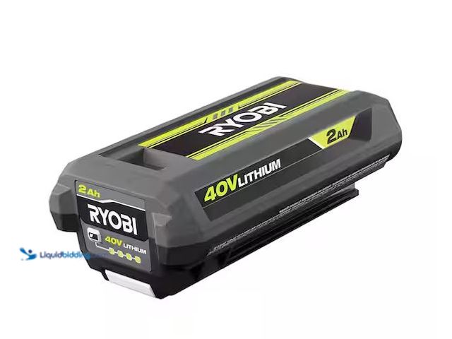Lot 49-5551409 - Shop RYOBI
40V Lithium-Ion 2.0 Ah Battery, Unused