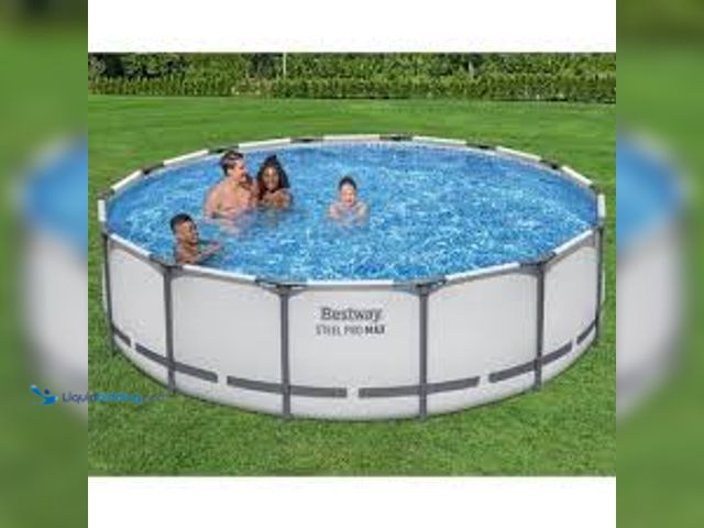 Lot 49-5542854 - Bestway - Steel Pro MAX: Round Pool Set - 14' x 42" - Gray Unused