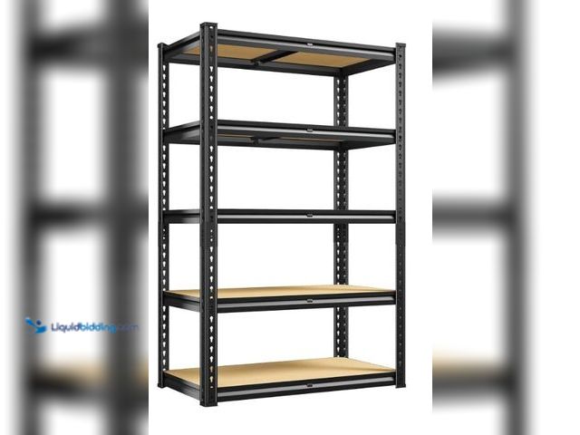 Lot 49-3473706 - REIBII Storage Shelves 5 Tier Adjustable Garage Shelving Heavy Duty Metal Shelving 2020LBS Metal She...