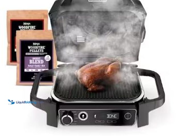 Lot 49-1522392 - NINJA
Woodfire Outdoor Grill & Smoker, 7-in-1 Master Grill, BBQ Smoker and Air Fryer for Backyard a...