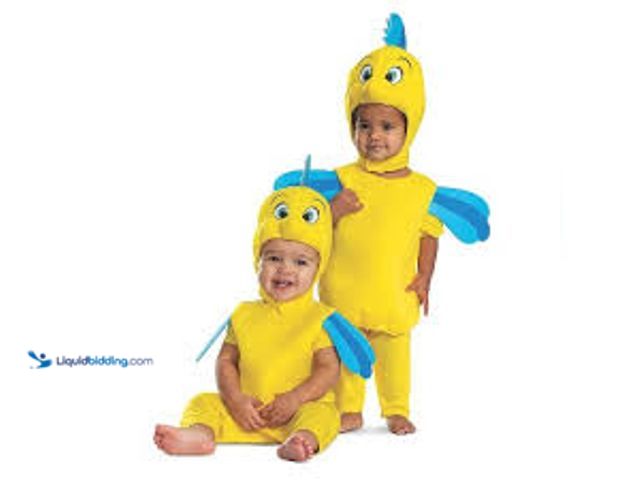 Lot 49-3538908 - Toddler Classic Disney's Little Mermaid Animated Flounder Costume - Small 2T. Model #192995084476. U...