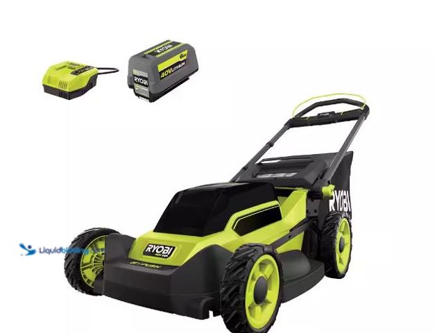 Lot 49-1517533 - RYOBI 40V HP Brushless 20 in. Cordless Battery Walk Behind Push Lawn Mower with 6.0 Ah Battery and C...
