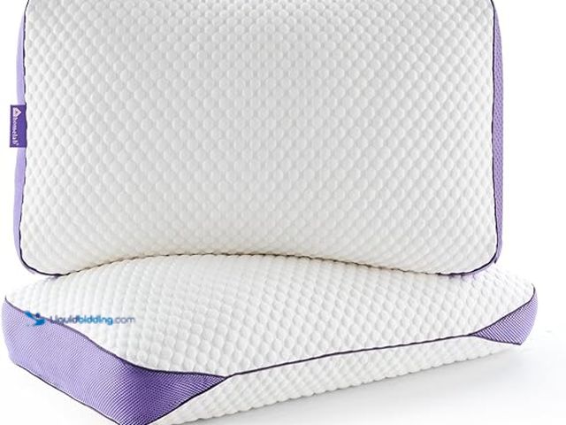 Lot 49-3528866 - HOMELAB Adjustable Shredded Memory Foam Pillows Queen Size, Cooling Bed Pillows for Sleeping with Re...