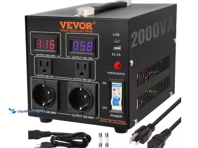 Lot 49-3433431 - VEVOR Voltage Converter Transformer 2000W Heavy Duty Step Up/Down Transformer Convert from 110 Volt ...