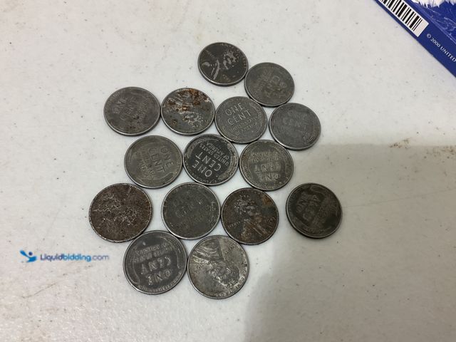 Lot 49-3709159 - LOT OF 15 WARTIME STEEL PENNIES FROM 1943