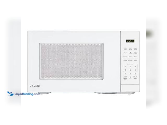 Lot 49-1629198 - Vissani 1.1 cu. ft. Electric 1000-W Countertop Microwave in White with Turntable, 6-Heating Function...