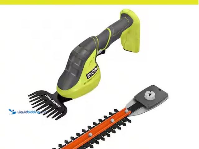 Lot 49-1568776 - RYOBI ONE+ 18V Cordless Grass Shear and Shrubber Trimmer (Tool Only) Model # P2908BTL, Unused, Teste...