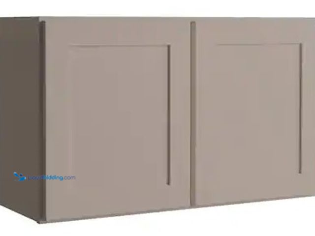 Lot 49-3639337 - Hampton Bay Courtland 30 in. W x 12 in. D x 18 in. H Assembled Shaker Wall Bridge Kitchen Cabinet in...
