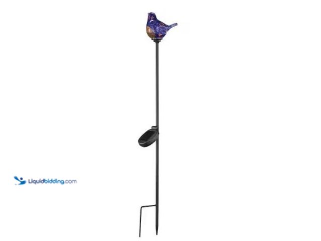 Lot 49-1565888 - Lot of (3) Vigoro 31.5 in. Solar Blue Bird Garden Stake, Model # 25PK10002, Slightly used, Scuffs/sc...