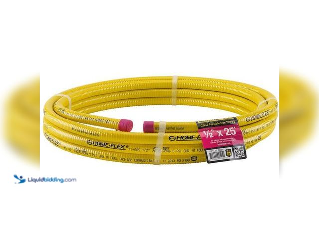 Lot 49-5452435 - HOME-FLEX
1/2 in. CSST x 25 ft. Corrugated Stainless Steel Tubing  SKU # 699837 Item is unused.