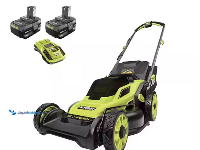 Lot 49-2020873 - RYOBI ONE+ HP 18V Brushless 16 in. Cordless Battery Walk Behind Push Lawn Mower with (2) 4.0 Ah Batt...