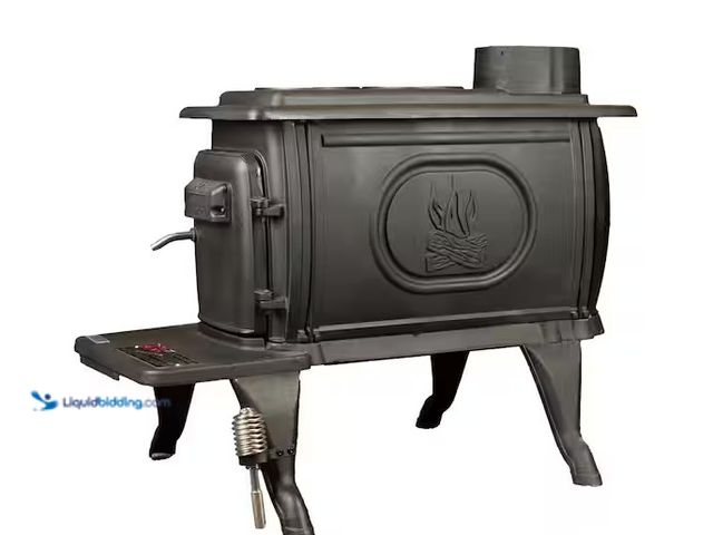 Lot 49-2024969 - US Stove Logwood 900 sq. ft. 2020 EPA Certified Cast Iron Wood-Burning Stove, Model# US1269E, MSRP $...
