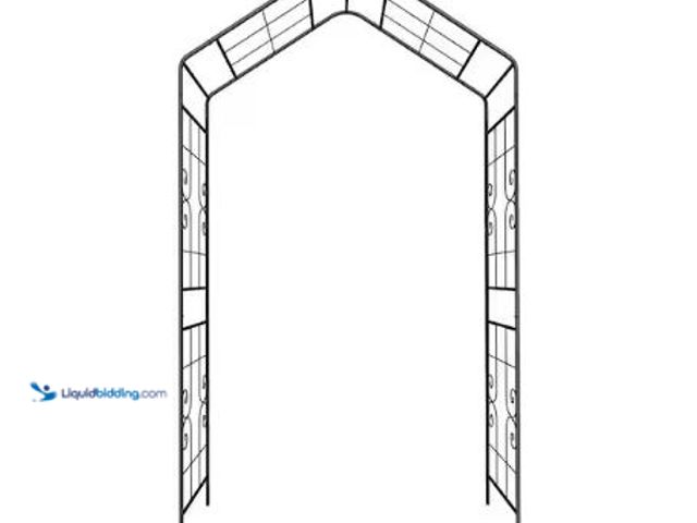 Lot 49-1625420 - 94.5 in. x 56.3 in. Garden Arbor, Garden Arch Trellis for Climbing Plants, Decor Garden Arch Arbor f...