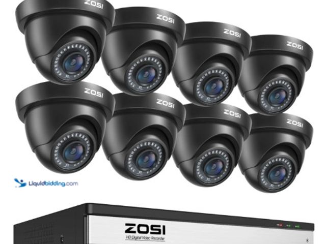 Lot 49-3549285 - Zosi C419 1080p 16CH CCTV Security System, Up to 16 Cameras. 12 Cameras come with set. Digital Video...