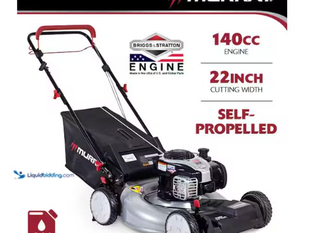Lot 49-1636771 - Murray 22 in. 140 cc Briggs & Stratton Walk Behind Gas Self-Propelled Lawn Mower with Front Wheel Dr...