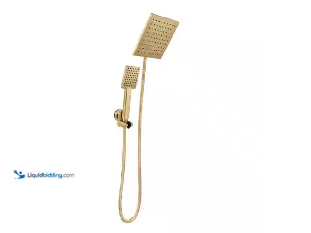 Lot 49-1625601 - Glacier Bay Dorind Collection 8" Square Brushed Gold Showerhead, Model # 267596265337,   Ref#PA0710