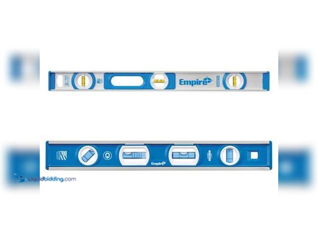 Lot 49-5554036 - Empire
24 in. Aluminum I-Beam Level With 12 in. Compact Box Level Set Model # 500.24P New