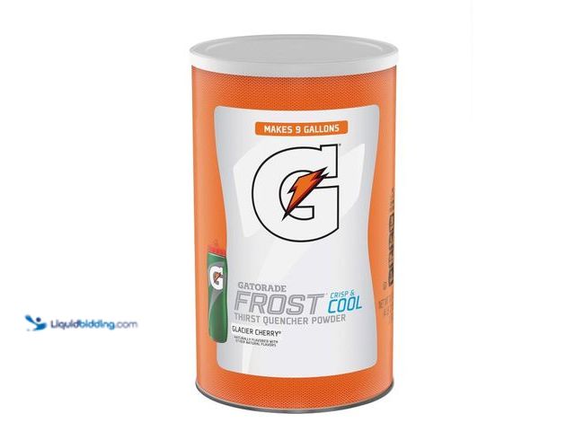Lot 49-3565529 - Gatorade Thirst Quencher Powder, Glacier Cherry, 76.5 oz Canister. BB MAY 2027