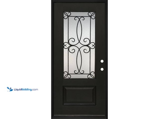 Lot 49-5409431 - Steves & Sons
Regency 36 in. x 80 in. 3/4Lite Georgian Deco Glass LH Onyx Stained Mahogany Fibergla...