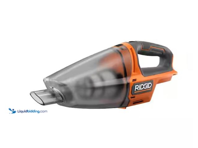 Lot 49-1547173 - RIDGID 18V Cordless Hand Held Vacuum (Tool Only) Model # R8609021B, Slightly used, Unable to test, P...