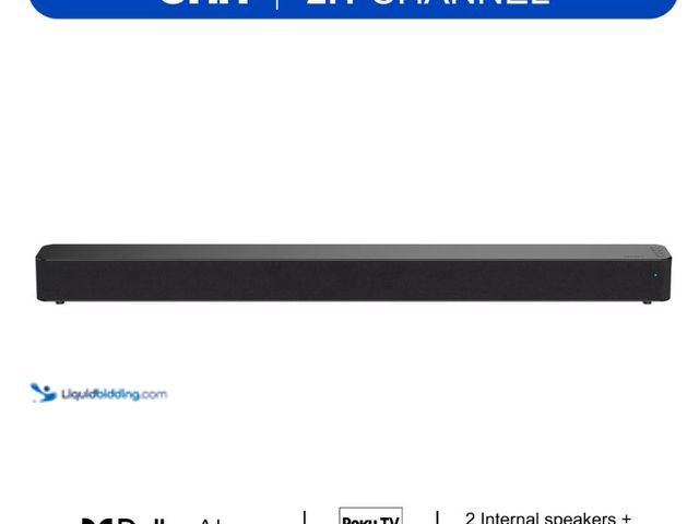 Lot 49-5552311 - onn Bluetooth 2.1 Channel Soundbar with Dolby Atmos, 36", Black. Used slightly. Tested and works.