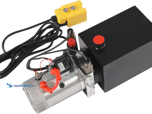 Lot 49-5414269 - 6 Quart Hydraulic Pump, 16mpa Double Acting Hydraulic Pump with Steel Oil Tank 12V DC Hydraulic Powe...