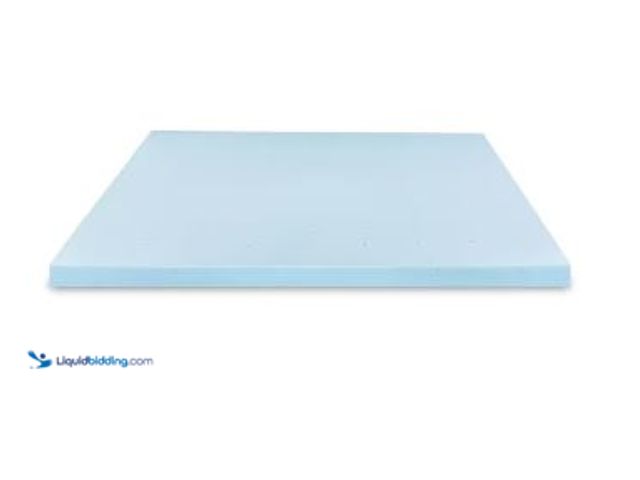 Lot 49-3612780 - Style Well 3 in. Gel Infused Memory Foam Queen Mattress Topper, Model # THD-MFVT-3Q, New. (NOTE: Fac...