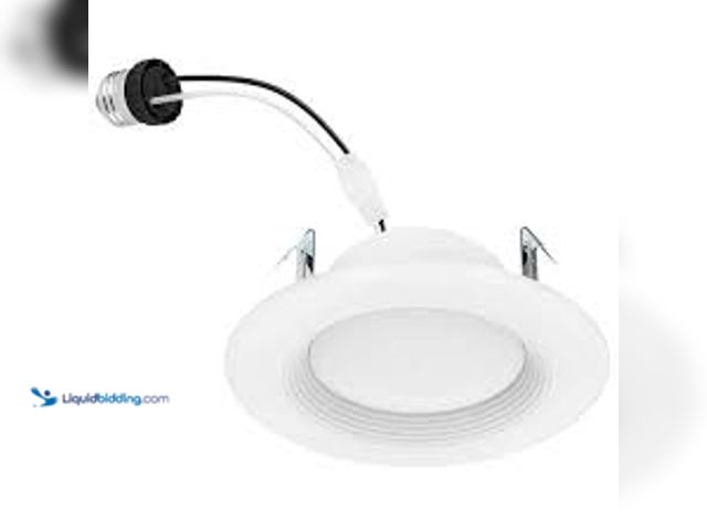 Lot 49-5415504 - Qty 3. EcoSmart 4 in. Integrated LED Recessed Retrofit Light Trim 5000K, (4-Pack). Model # NB01cA09E...