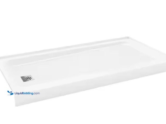 Lot 49-1623523 - Bootz Industries Aloha ShowerCast 60 in. L x 30 in. W Alcove Shower Pan Base in White with Square Ch...