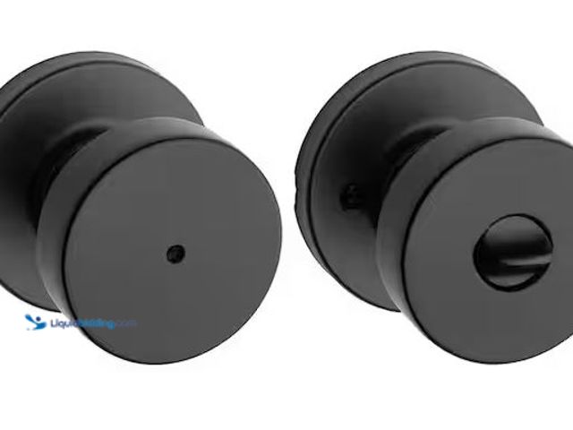 Lot 49-5486115 - Kwikset
Pismo Round Matte Black Bed/Bath Door Knob Featuring Microban Antimicrobial Technology with...