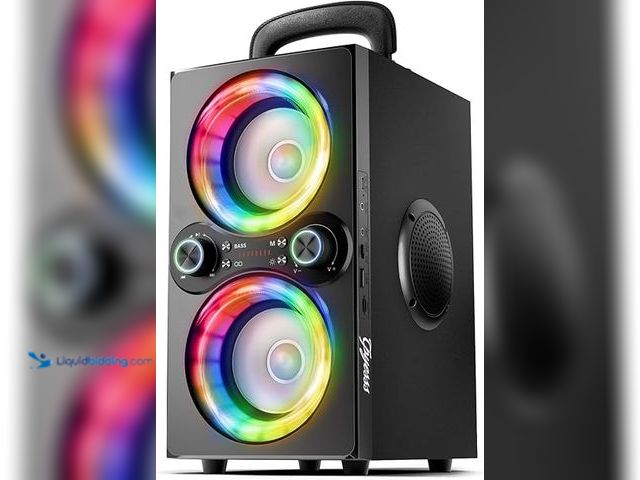 Lot 49-5433816 - Tpyesss Party Portable Speaker. Item is Unused, Has cords