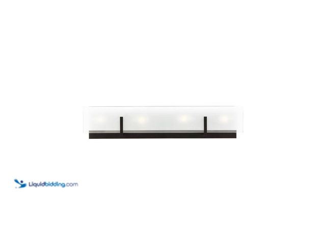 Lot 49-3527282 - Generation Lighting
Syll 26 in. H 4-Light Midnight Black Vanity Light with Clear Highlighted Satin ...