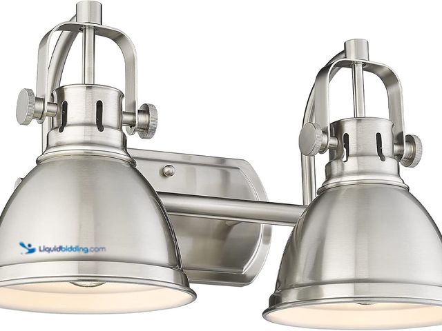 Lot 49-5410240 - Emliviar 2-Light Vanity Lights, Modern Bathroom Light Fixture with Metal Shade, Brushed Nickel Finis...