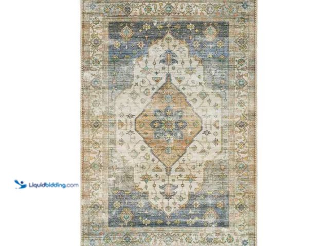 Lot 49-1628063 - Home Decorators Collection Harmony Denim 5 ft. x 7 ft. Indoor Machine Washable Area Rug, Model # 610...