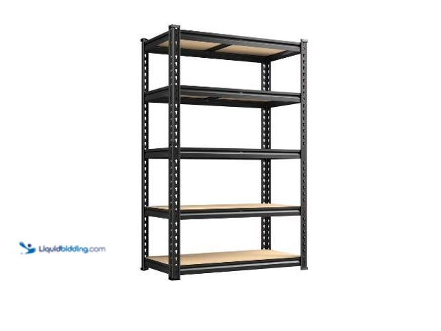 Lot 49-1553954 - REIBII 2020LBS Storage Shelves 5 Tier Garage Shelving Heavy Duty Adjustable Shelf Units for Warehous...