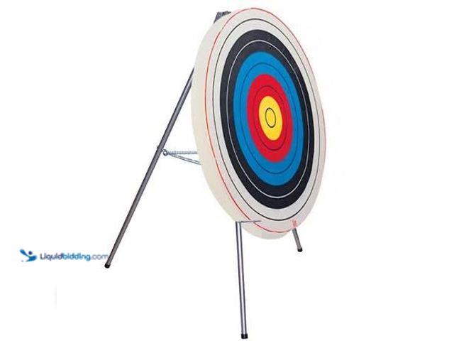 Lot 49-5545377 - Archery Target with Stand, Used with hardware