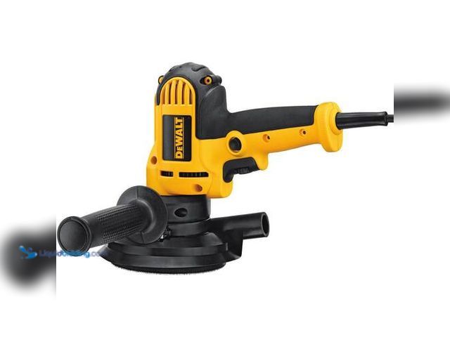 Lot 49-3616631 - DEWALT 6-Amp Corded Variable Speed Disk Sander with 5" 8 Hole Hook and Loop Pad, Dust Shroud and Wre...