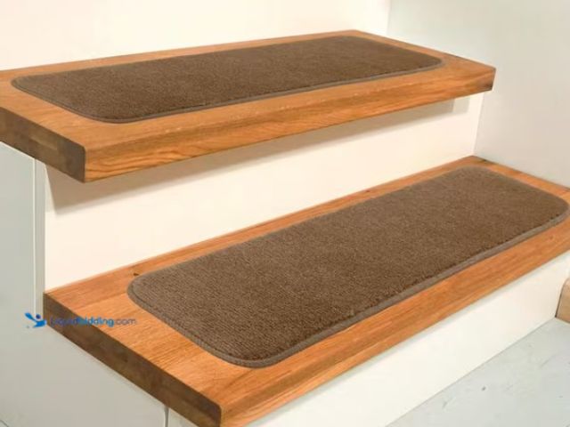 Lot 49-1628085 - Nance Carpet and Rug Peel and Stick Earthtone Indoor/Outdoor 8 in. x 18 in. Commercial Stair Tread (...
