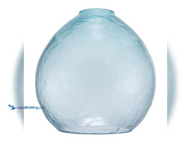 Lot 49-5542936 - 7.16 in. Blue Tint Bubble Glass Globe Pendant Lamp Shade With 2.25 in. Lip Fitter Unused