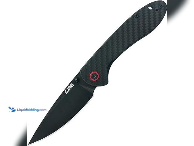 Lot 49-5407264 - CJRB CUTLERY Folding Knife Feldspar(J1912) AR-RPM9 Powder Steel Black PVD Blade Carbon fiber Handle ...