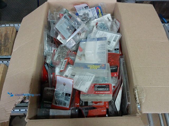 Lot 49-1549377 - Box full of miscellaneous Fasteners, Screws, Etc. Slightly used.  Ref#AHDPA1023